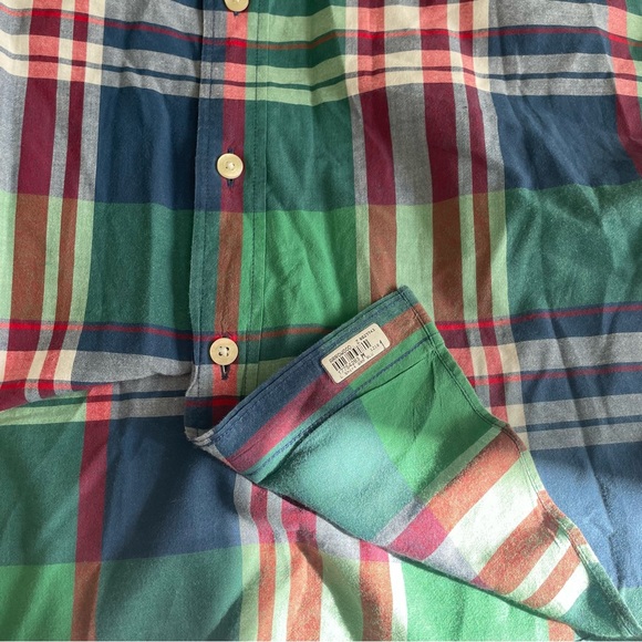 J. Crew "Summer Plaid" 100% Cotton Multicolor Button Down Shirt XL - Picture 12 of 17